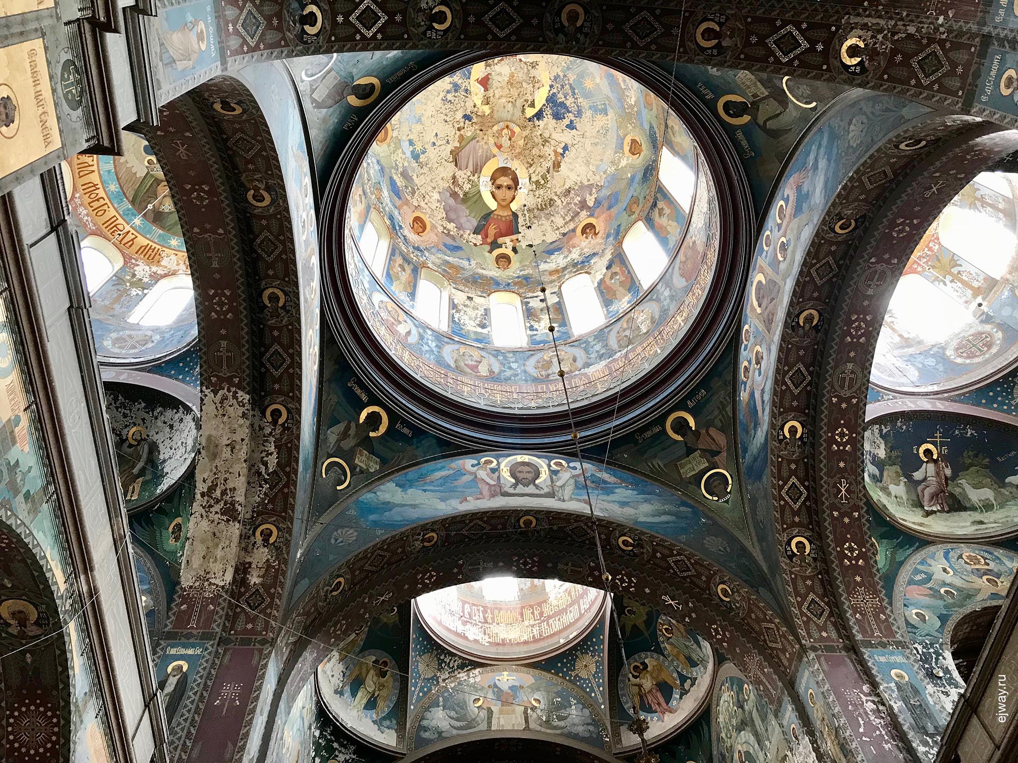 Абхазия, Новоафонский монастырь, ejway.ru, роспись, интерьер
