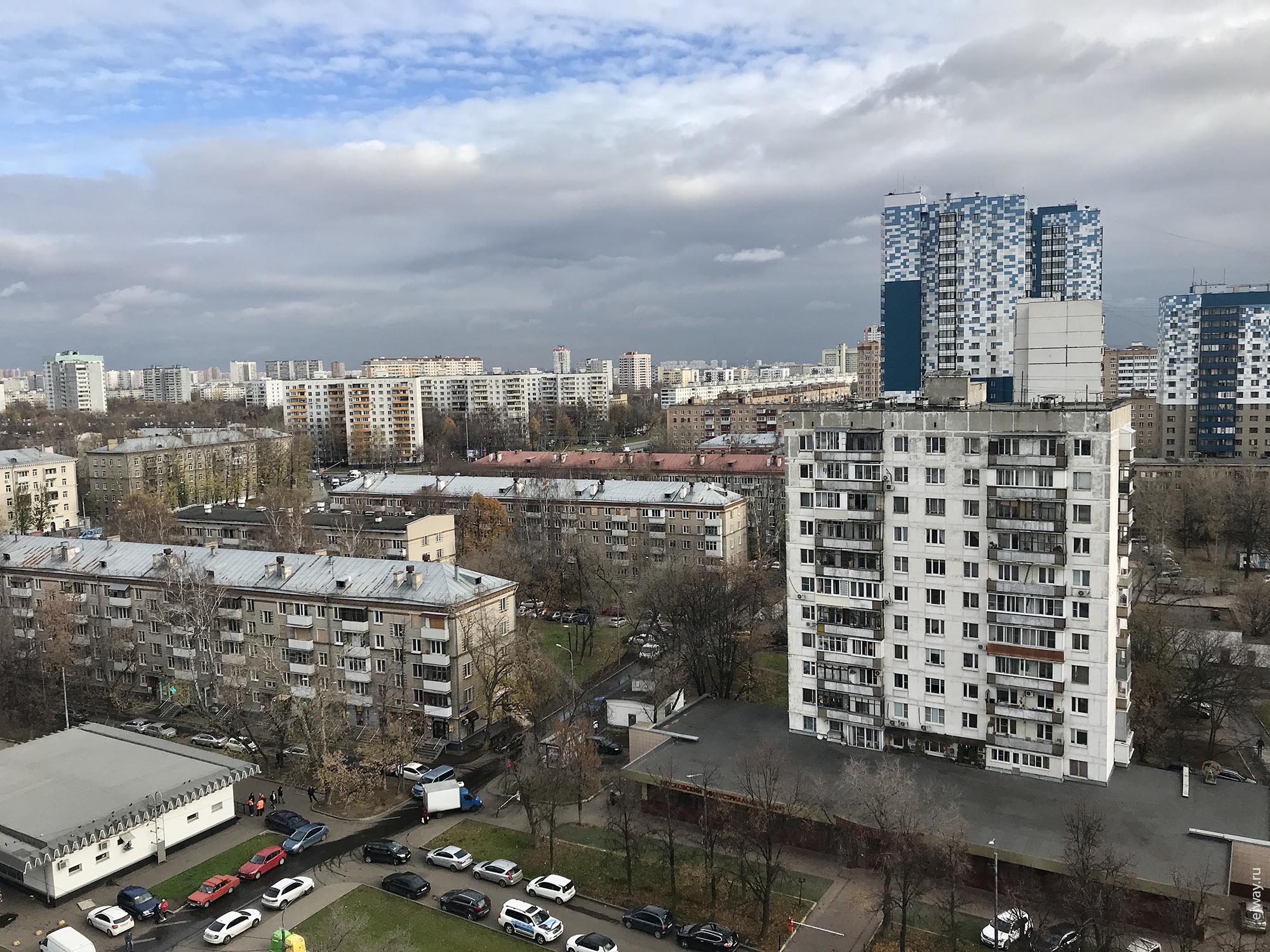 Россия, Юго-восток Москвы, ejway.ru, вид с высоты, улицы