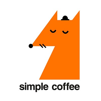 Simple coffeecoffee brand logo